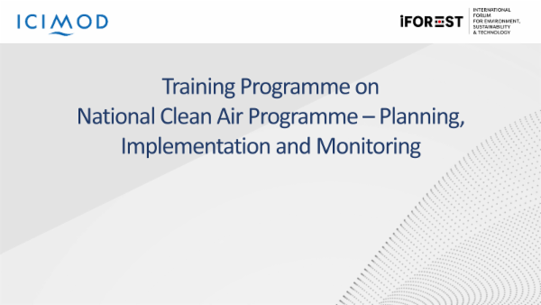 Clean Air Program Process Training Programme on National Clean Air Programme – Planning ...